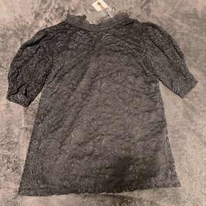 Lace black top size small